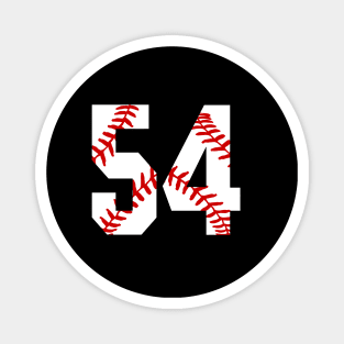 Baseball Number 54 #54 Baseball Shirt Jersey Favorite Player Biggest Fan Magnet